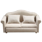 Miniature Dollhouse Sofa Set – Elegant Living Room Furniture with Pillows