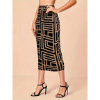Plus Size Skirt, Women's Fashion, Spring Summer New, Wind Slit Design, Half Body Skirt, Temperament Style