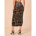 Plus Size Skirt, Women's Fashion, Spring Summer New, Wind Slit Design, Half Body Skirt, Temperament Style