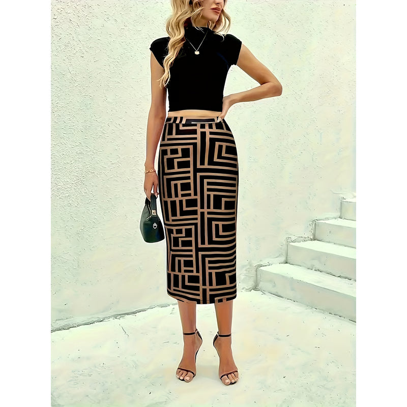 Plus Size Skirt, Women's Fashion, Spring Summer New, Wind Slit Design, Half Body Skirt, Temperament Style