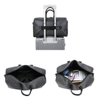 Large Capacity Men Black Traveling Bag, Business Travel Luggage, Classic Printed Handbag Shoulder Bag for Men